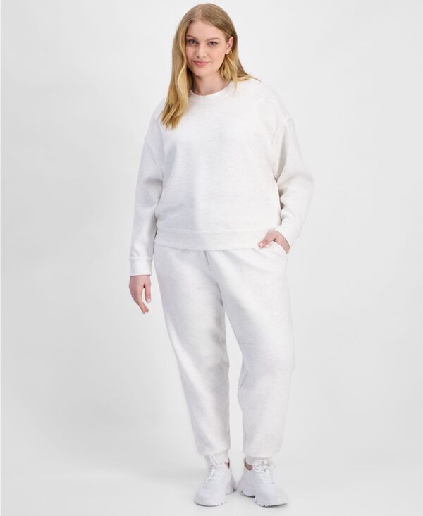 アンドノウディス レディース ボトムス カジュアルパンツ プラスサイズ And Now This Trendy Plusize High Rise Drawstring Jogger Pants Macy's Exclusive Ivory Melange アイボリー