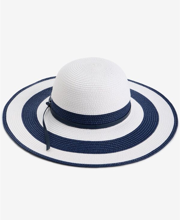 アイ.エヌ.シー インターナショナル コンセプト レディース アクセサリー 帽子 カラーブロック I.N.C. International Concepts Colorblock Stripe Floppy Hat Macy's Exclusive Navy ネイビー