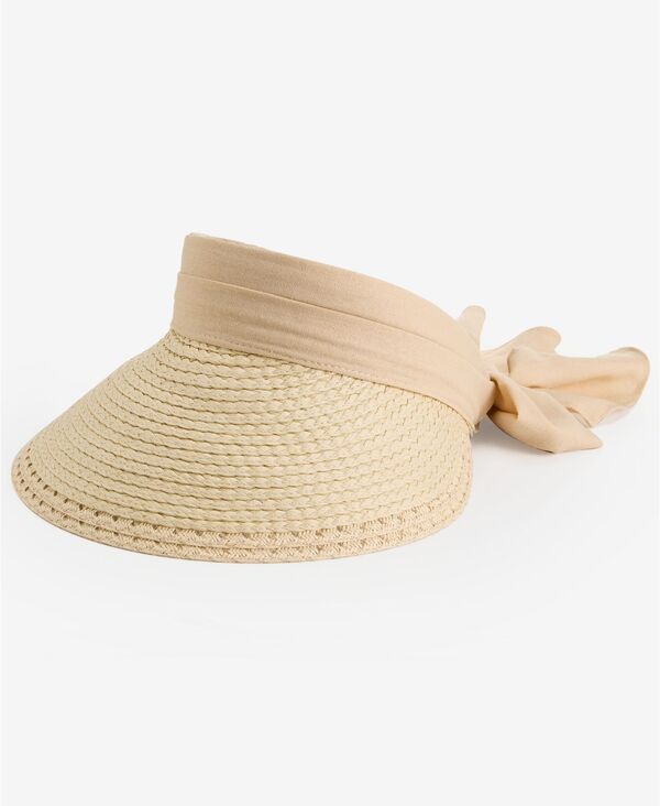 アイ.エヌ.シー インターナショナル コンセプト レディース アクセサリー 帽子 I.N.C. International Concepts I.N.C. International Conceptie Back Straw Visor Macy's Exclusive Natural