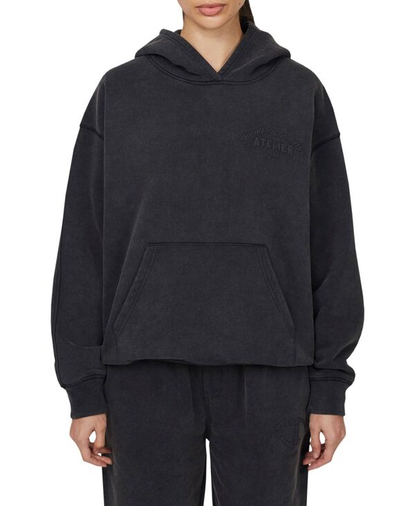 グッドフォーナッシング レディース アウター パーカー・スウェット Good For Nothing Women\u0027s Float Washed Relaxed Pullover Hoodie Black 黒いこと トップス-レディースファッション-パーカー
