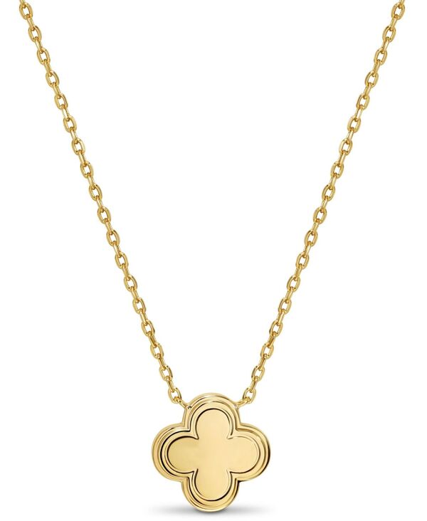 デヴァタ レディース アクセサリー ネックレス・チョーカー・ペンダントトップ レース DEVATA Contour-lined Clover Necklace Plated Sterling Silver Adj 16/17/18 inch Gold ゴールド