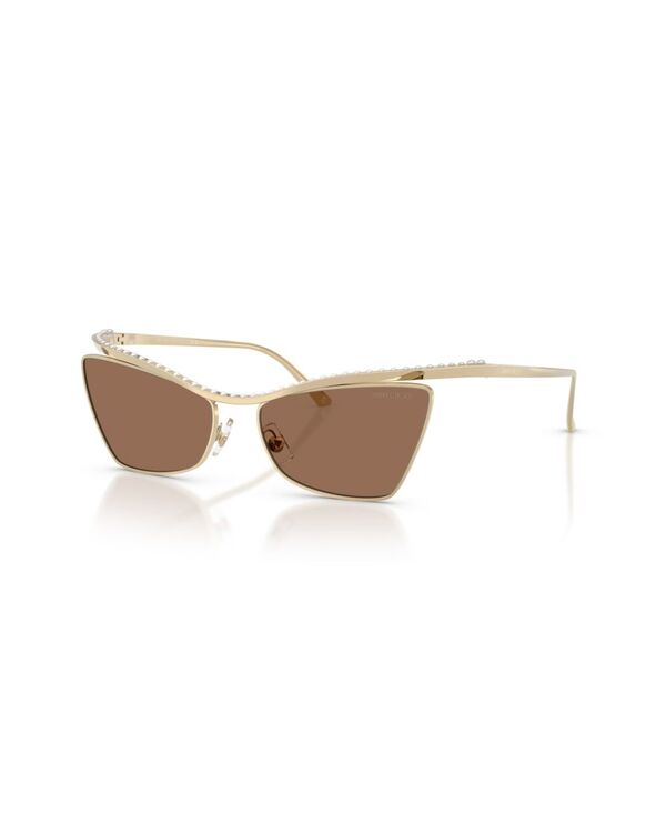 ジミーチュー レディース アクセサリー サングラス・アイウェア Jimmy Choo Women's Cat Eye Sunglasses JC4014H Pale Gold ゴールド
