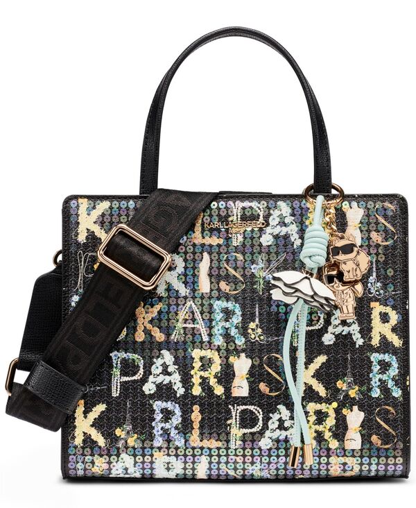 カール ラガーフェルド レディース バッグ KARLAGERFELD PARIS Maybelle Satchel Bag Black Multi ブラック