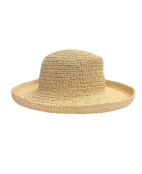 マーカスアドレール レディース 添え物 かぶり笠 Marcus Adler Straw Texture Sun Hat Natural