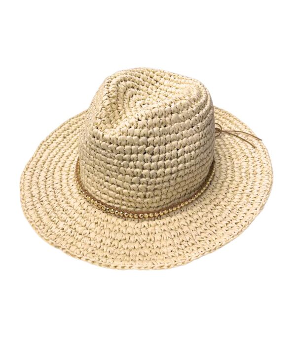 マーカスアドレール レディース 添え物 かぶり笠 Marcus Adler Straw Panama Hat Natural
