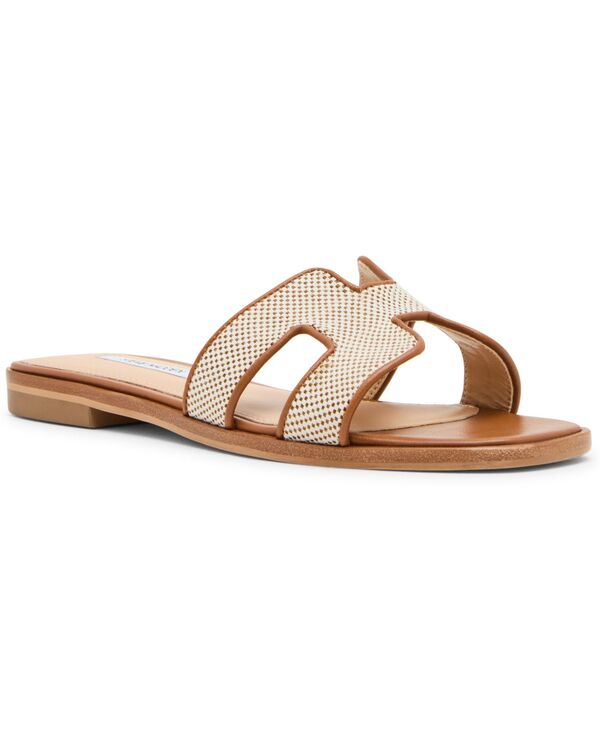 スティーブ マデン レディース シューズ サンダル Steve Madden Women\u0027s Hadyn Slide Sandals Linen/Cognac