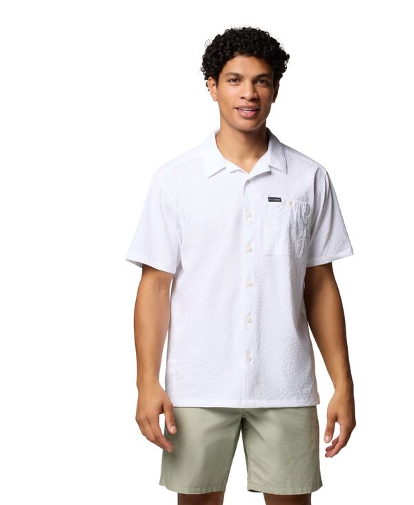 コロンビア メンズ トップス シャツ 半袖 Columbia Men's Utilizer Short-Sleeve Camp Shirt White ホワイト