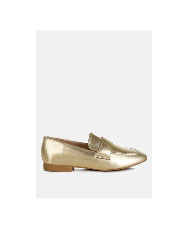 ロンドンラグ レディース シューズ スリッポン・ローファー ヒール London Rag Womens Bellagio Flat Heeloafers Gold faux leather ゴールド
