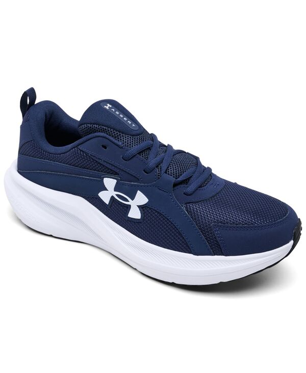 アンダーアーマー メンズ シューズ スニーカー Under Armour Men\u0027s Charged Assert 11 Running Sneakers from Finish Line Midnight Navy White 白いこと