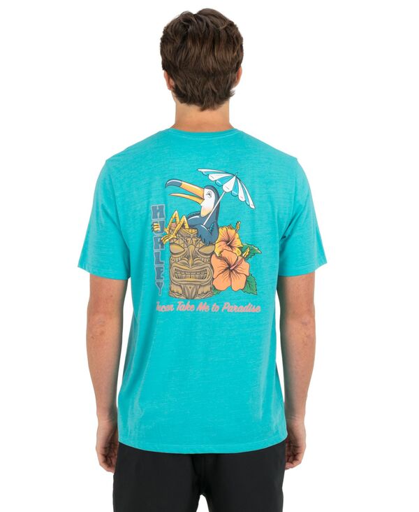 ハーレー メンズ トップス Tシャツ 半袖 Hurley Men'sippin On Paradise Short-Sleeve T-Shirt Blue Heather ヘザー