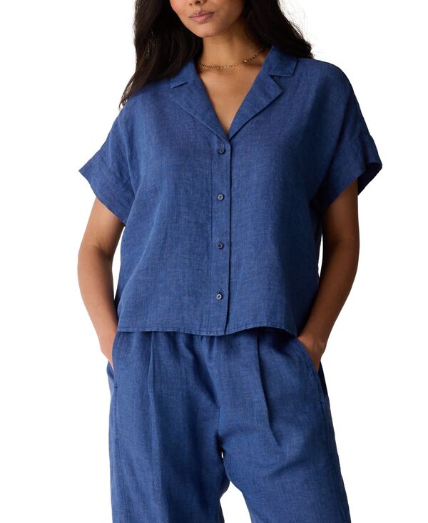 エイリーンフィッシャー レディース トップス シャツ プラスサイズ Eileen Fisher Women's Notch Collar Shirt Regular & Plusize Deep Dive|ReVida 店