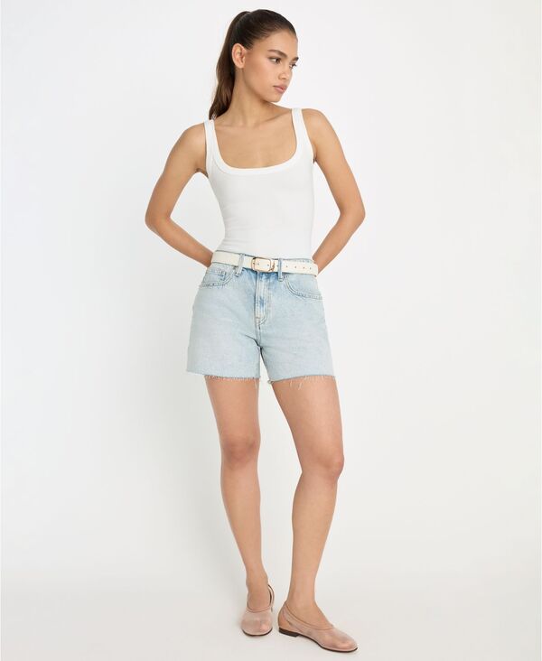 グッドアメリカン レディース ボトムス ハーフパンツ・ショーツ ショートパンツ Good American Women's Mid-Rise Shorts Indigo1161|ReVida 店