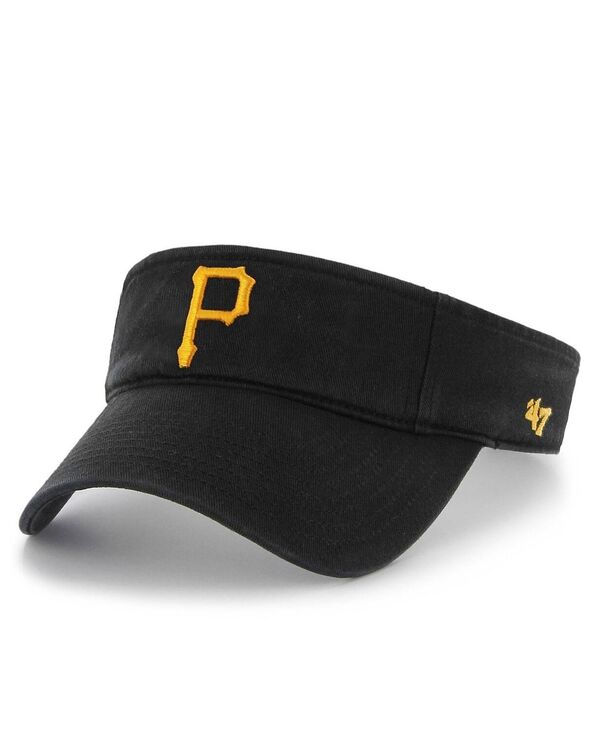 47 ブランド メンズ アクセサリー 帽子 '47 Brand Men's Black Pittsburgh Pirates Clean Up Adjustable Visor Black ブラック