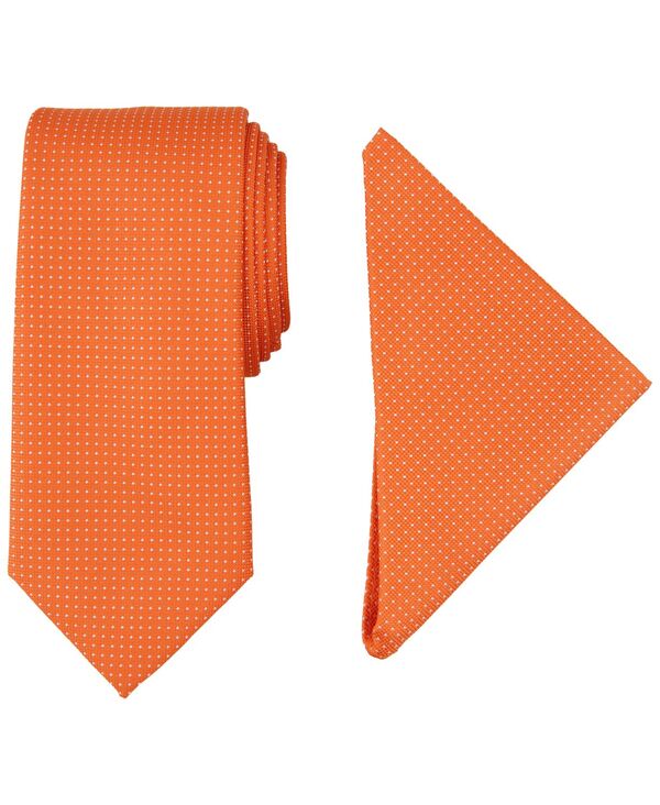 ナウティカ メンズ アクセサリー ネクタイ Nautica Men's Tjorn Dote & Pocket Square Set Orange オレンジ