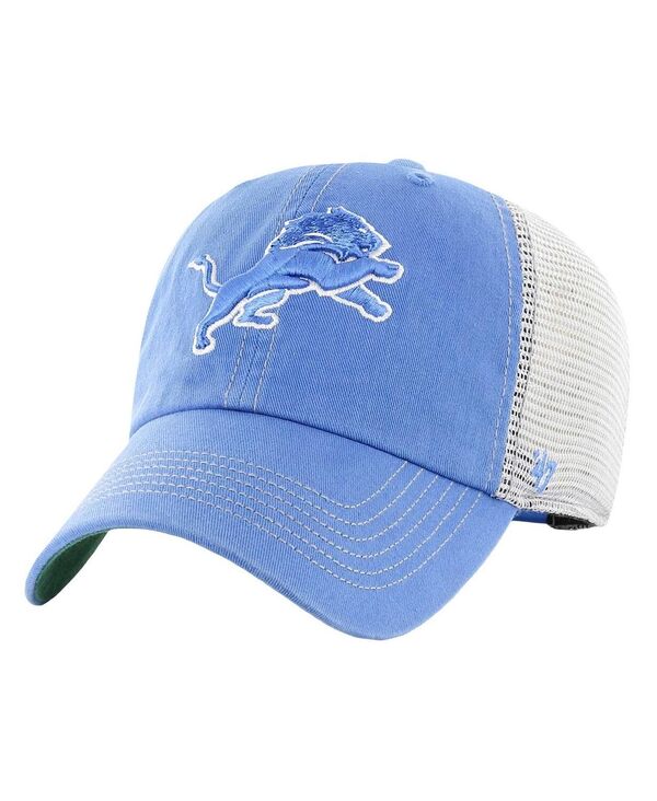 47 ブランド メンズ アクセサリー 帽子 '47 Brand Men's Blue/Natural Detroit Lions Trawler Clean Up Trucker Adjustable Hat Blue Natural ブルー