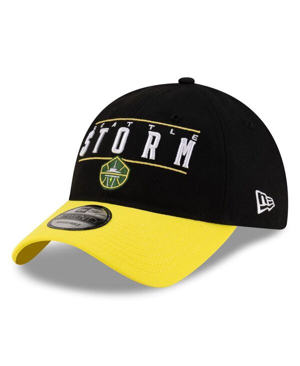 ニューエラ メンズ アクセサリー 帽子 New Era Men's and Women's Black/Yellow Seattle Storm 2025 WNBA Draft 9TWENTY Adjustable Hat Black Yellow ブラック