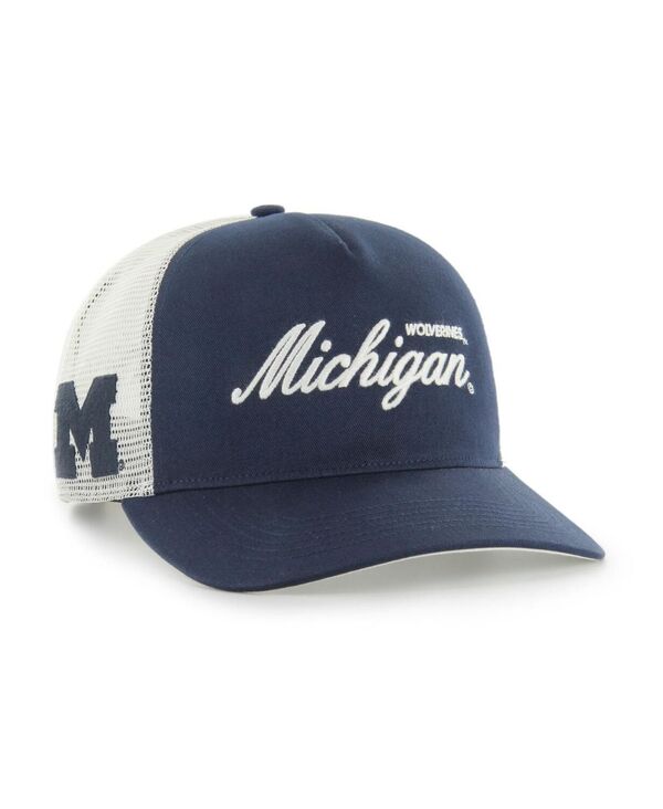 47 ブランド メンズ アクセサリー 帽子 '47 Brand Men's and Women's Navy Michigan Wolverines Contemporary Basics Foundation Trucker Hitch Adjustable Hat Navy ネイビー