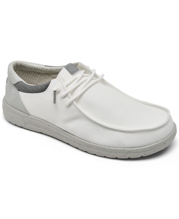 ヘイデュード メンズ シューズ スニーカー Hey Dude Men\u0027s Paul Washed Casual Sneakers from Finish Line White Gray 白いこと