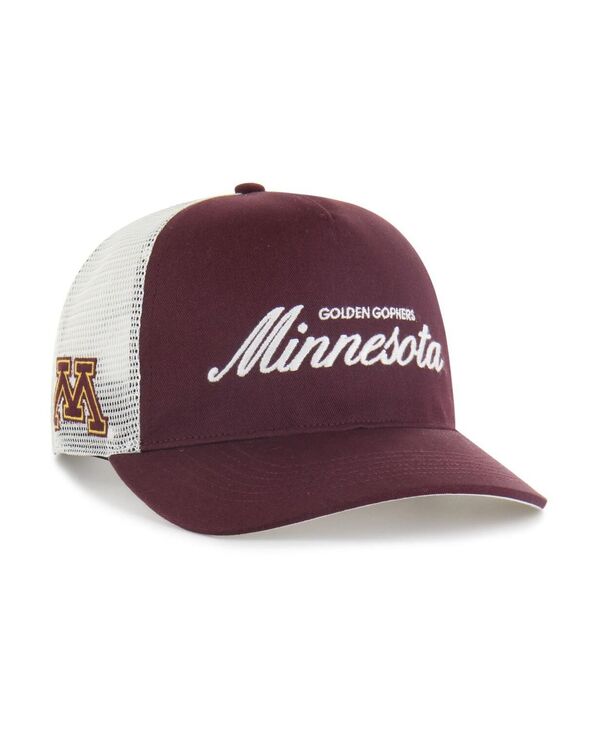 47 ブランド メンズ アクセサリー 帽子 '47 Brand Men's and Women's Maroon Minnesota Golden Gophers Contemporary Basics Foundation Trucker Hitch Adjustable Hat Maroon マルーン｜ReVida 店