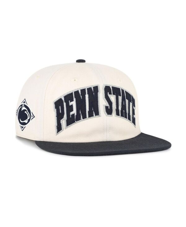 47 ブランド メンズ アクセサリー 帽子 キャップ '47 Brand Men's and Women's Natural Penn State Nittany Lions Crossover Off Hand Captain Adjustable Hat Natural｜ReVida 店