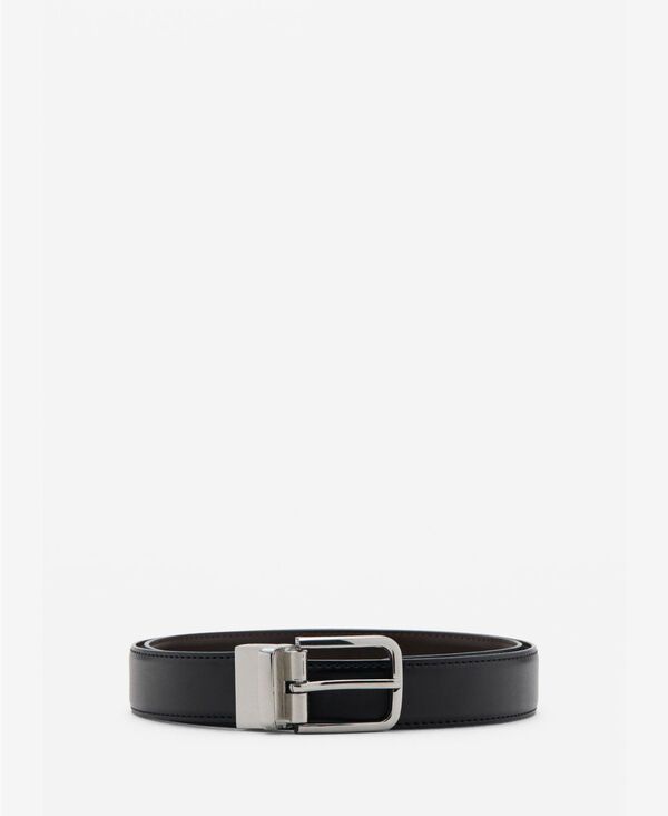マンゴ メンズ 付属品 胴締め なめし革 MANGO Men\u0027s Reversible Suit Leather Belt Black 黒いこと