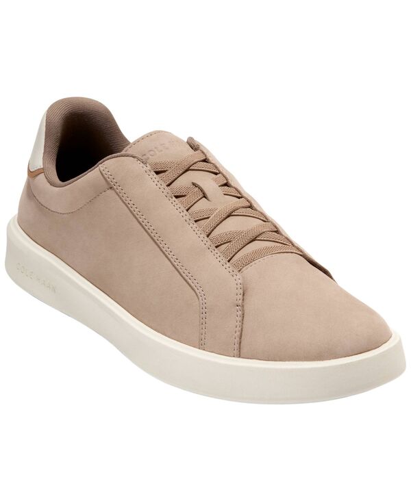 電話を掛けるハーン メンズ シューズ スリッポン・ローファー スニーカー スピード競技 Cole Haan Men\u0027s Grand Crosscourt Daily Lace-To-Toe Slip-On Sneakers Birch Beige Nubuck ベージュ