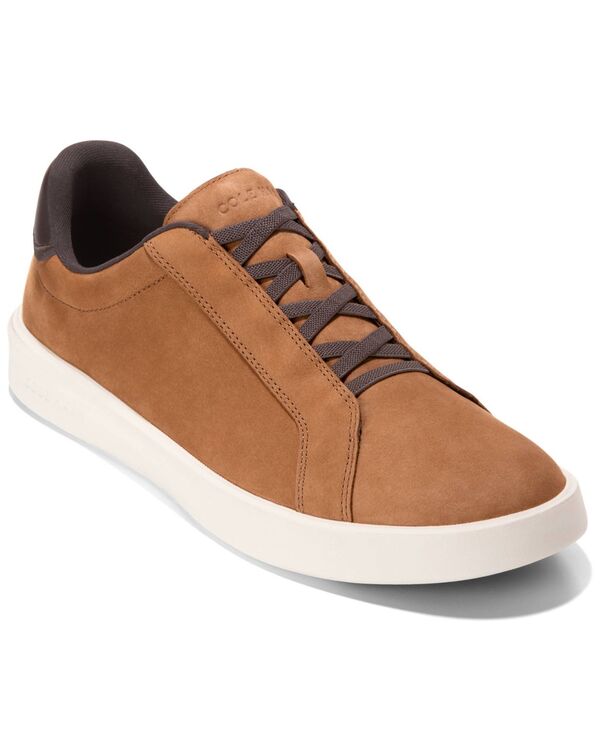 電話を掛けるハーン メンズ シューズ スリッポン・ローファー スニーカー スピード競技 Cole Haan Men\u0027s Grand Crosscourt Daily Lace-To-Toe Slip-On Sneakers British Tan タン