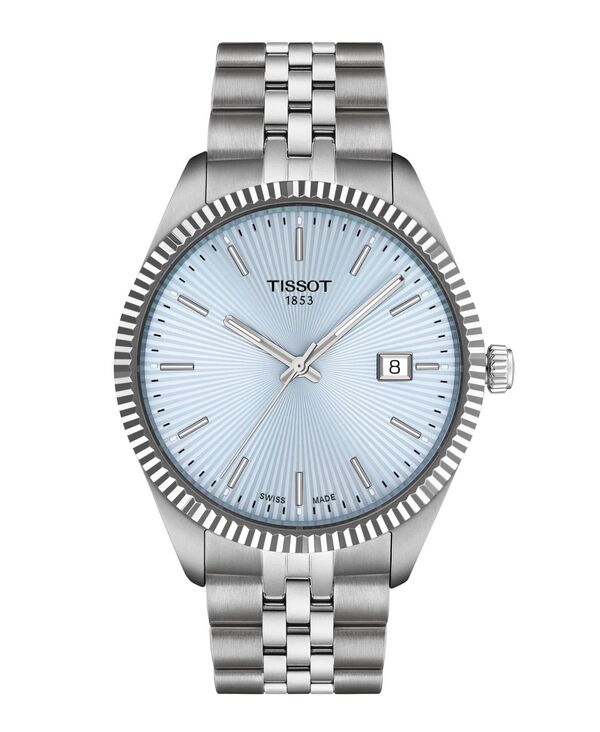 ティソット メンズ 付属品 ウオッチ プルオーバー Tissot Men\u0027s Ice Blue Dial Silver Tone Stainlessteel Watch 40粍 Ice Blue 青み