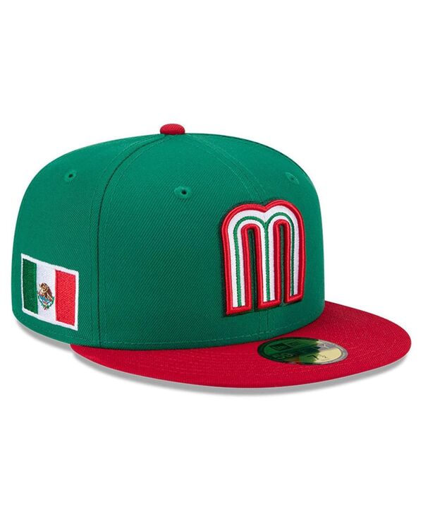 ニューエラ メンズ アクセサリー 帽子 New Era Men Green/Red Mexico Baseball 2026 World Baseball Classic 59FIFTY Fitted Hat Green Red レッド