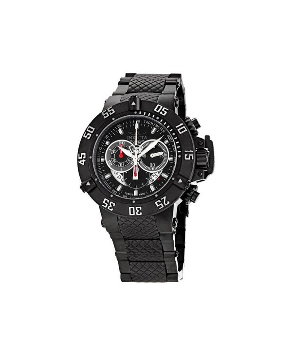 インビクタ メンズ アクセサリー 腕時計 Invicta Men's 4695 Subaquartz Chronograph Dial Watch Black ブラック