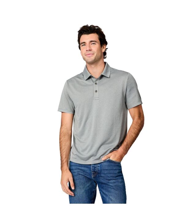 無償性 カントリー メンズ トップス スポーツシャツ Free Country Men\u0027s Tech Jacquard Polo Shirt Fog