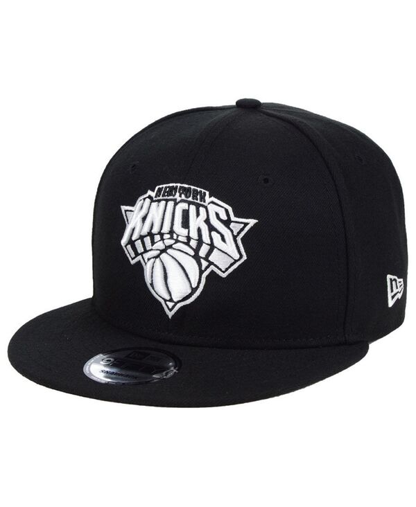 ニュー内鰓 レディース 付属品 鳥打ち帽 旗がしら New Era New Yorknicks Black White 9FIFTY Snapback Cap Black 黒いこと レディース帽子-バッグ・小物・ブランド雑貨-ハット