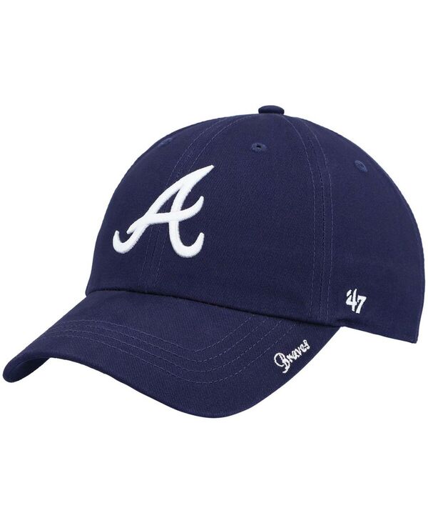 47 ブランド レディース アクセサリー 帽子 '47 Brand Women's Navy Atlanta Braves Teamiata Clean Up Adjustable Hat Navy ネイビー