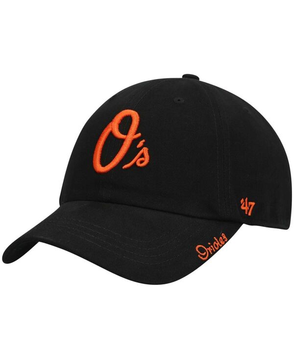 47 ブランド レディース アクセサリー 帽子 '47 Brand Women's Black Baltimore Orioles Teamiata Clean Up Adjustable Hat Black ブラック