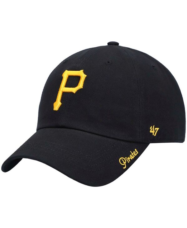 47 ブランド レディース アクセサリー 帽子 '47 Brand Women's Black Pittsburgh Pirates Teamiata Clean Up Adjustable Hat Black ブラック