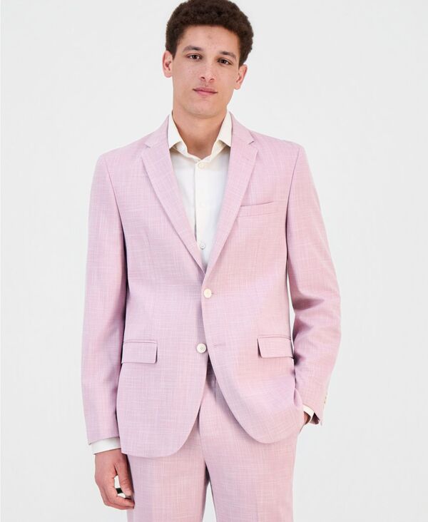 ヴィンスカムート メンズ アウター 上衣・上衣 Vince Camuto Men\u0027slim-Fit Spandex Super-Stretch Suit Jacket Pink Sharkskin サクラ色 コート・ジャケット-メンズファッション