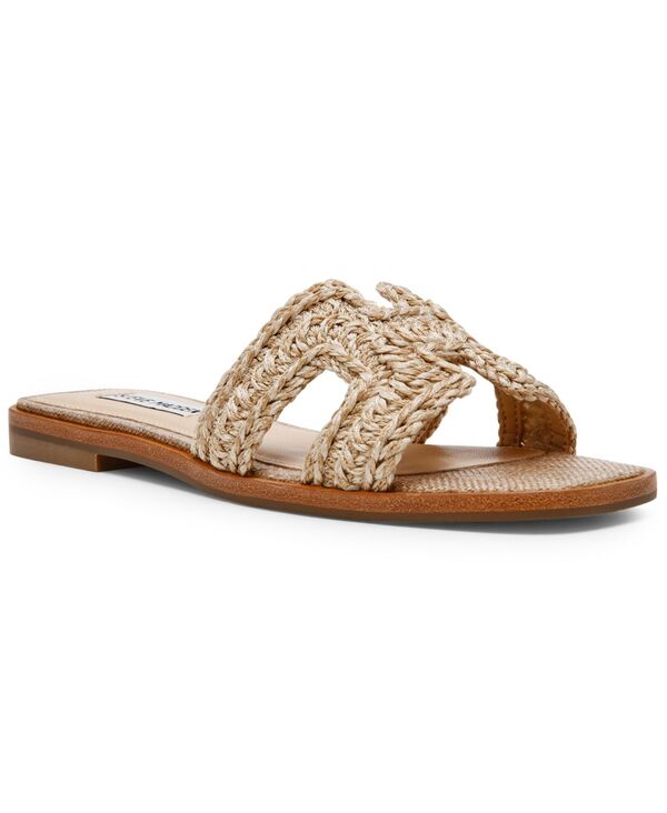 スティーブ マデン レディース シューズ サンダル Steve Madden Women\u0027s Hadyn Slide Sandals Natural Raffia