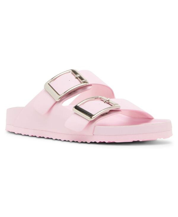 マッデンガール レディース シューズ サンダル Madden Girl Bodie Buckle Footbed Slide Sandals Pretty Pink ピンク