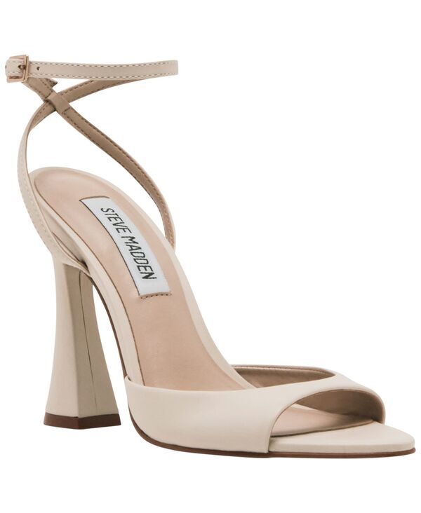 スティーブ マデン レディース シューズ サンダル ヒール Steve Madden Women's Beki Two-Piece Flare-Heel Sandals Bone Leather