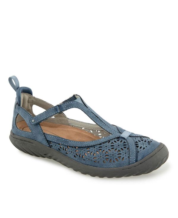 ジャイビーユー レディース シューズ パンプス JBU Women's Daffodil Mary Jane T-Strap Flats Denim デニム