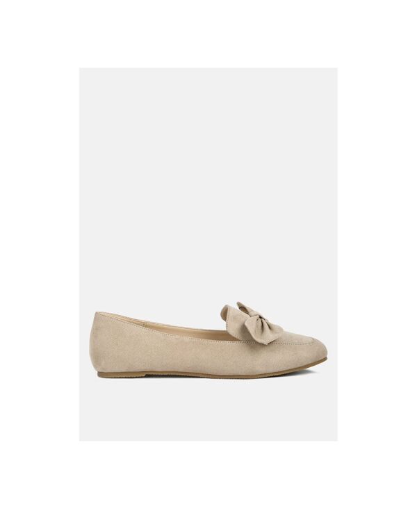 ロンドンラグ レディース シューズ パンプス ローファー London Rag Womens Remee Front Bow Loafers Tan microfiber タン