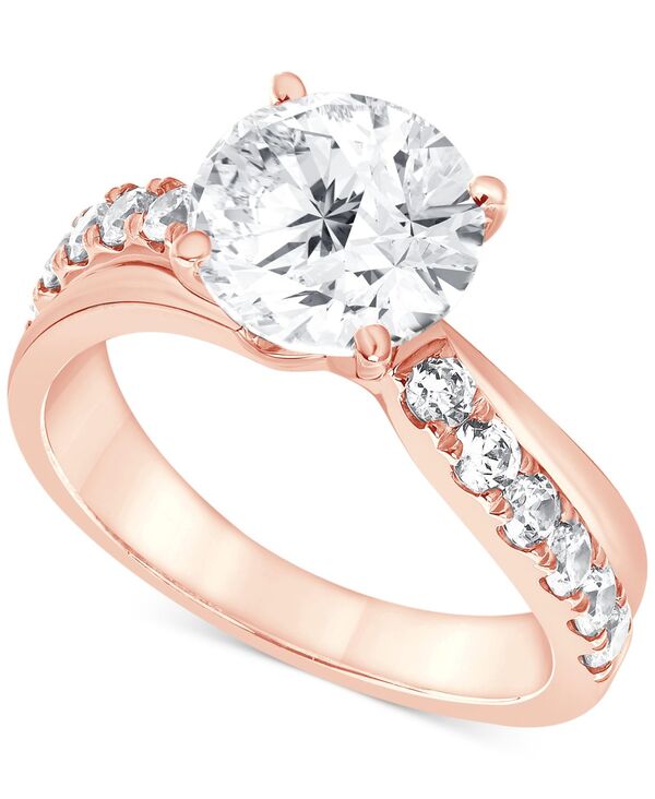 バッジェリーミシュカ レディース アクセサリー リング Badgley Mischka IGI Certified Lab Grown Diamond Engagement Ring (3 ct.w.) in 14k Yellowhite orose Rose Gold ゴールド