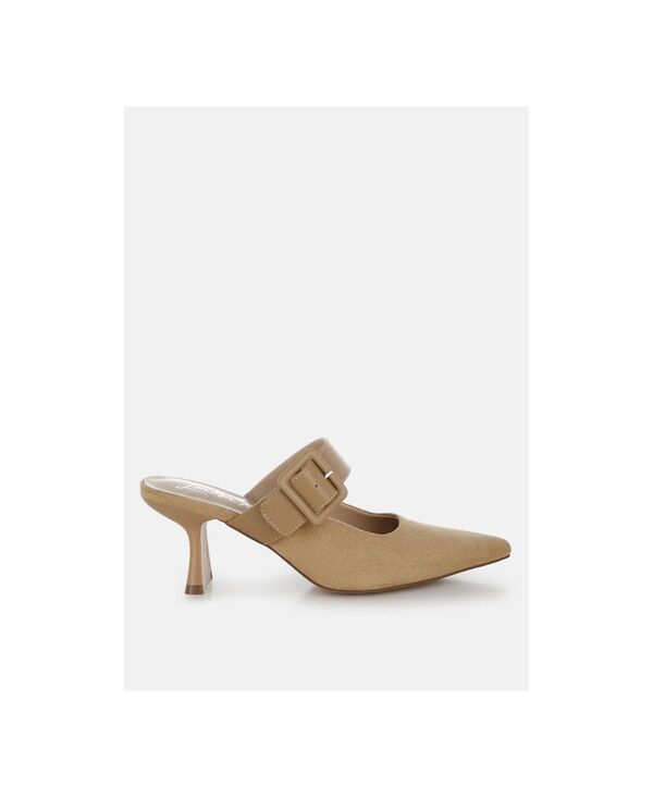 ロンドンラグ レディース シューズ パンプス London Rag Womens Onagra Microfiber Pointy Slip-On Mules Beige microfiber ベージュ