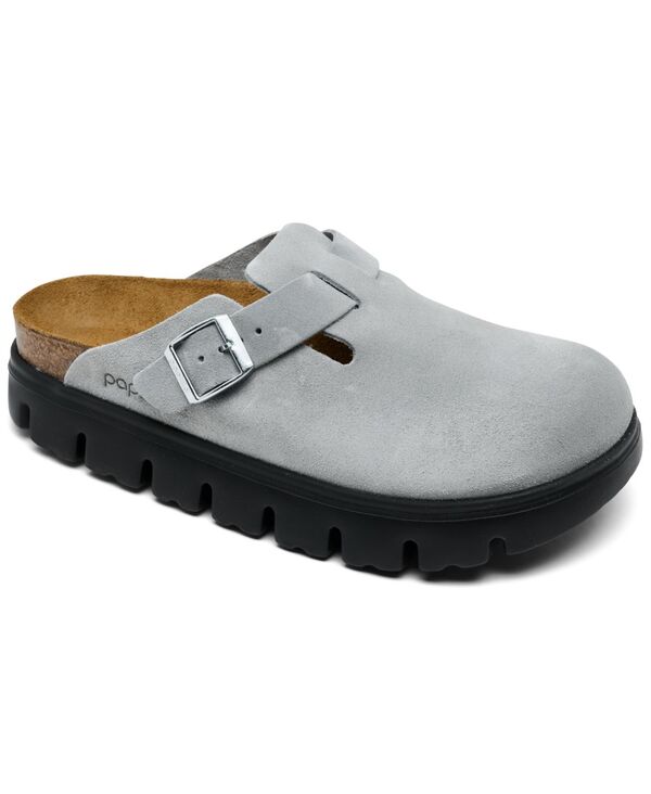 ビルケンシュトック レディース シューズ スニーカー プラットフォーム スエード レザー Birkenstock Women's Boston Chunky Suede Leather Platform Clog from Finish Line Pure Sage セージ