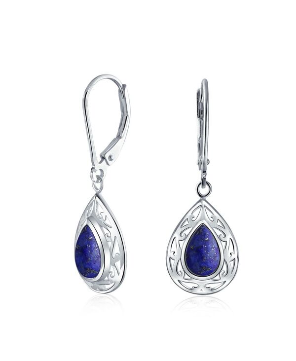 ブリング レディース アクセサリー ピアス・イヤリング Bling Jewelry Western Style Danglearrings with Blue Lapis Lazuli and Turquoise Onyx Blue lapis lazuli ブルー