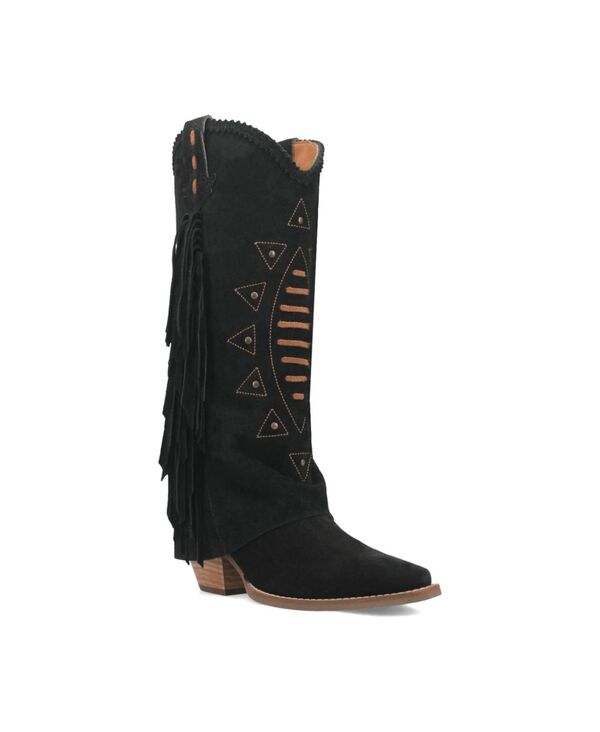 ディンゴ レディース シューズ ブーツ・レインブーツ レザー Dingo Women'spiritraileather Boots Black ブラック
