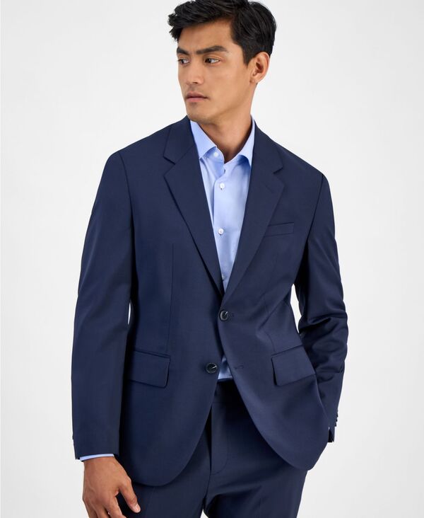 ヒューゴボス メンズ アウター ジャケット・ブルゾン ウール Hugo Boss Men's Modern-Fit Solid Wool-Blend Suit Separate Jacket Navy ネイビー