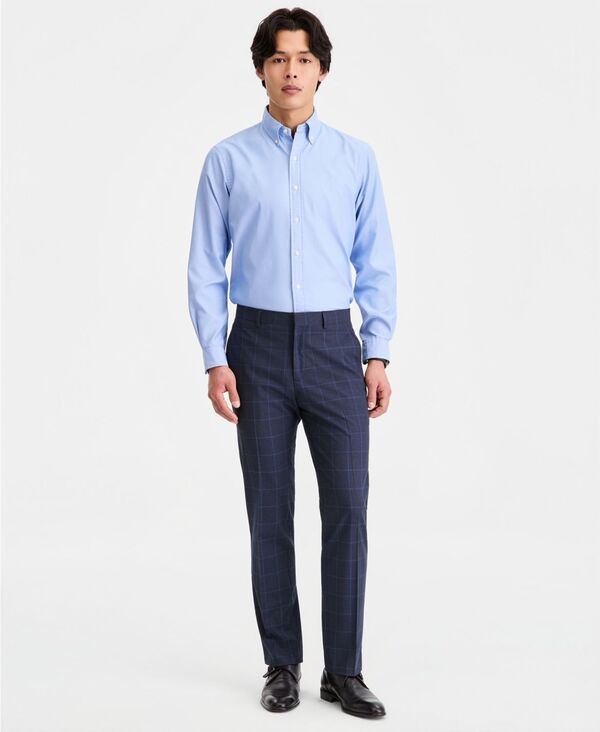 ケネスコール メンズ ボトムス カジュアルパンツ Kenneth Cole Reaction Men's Windowpane Slim-Fitechni-Cole Suit Separate Pants Navy/blue ネイビー