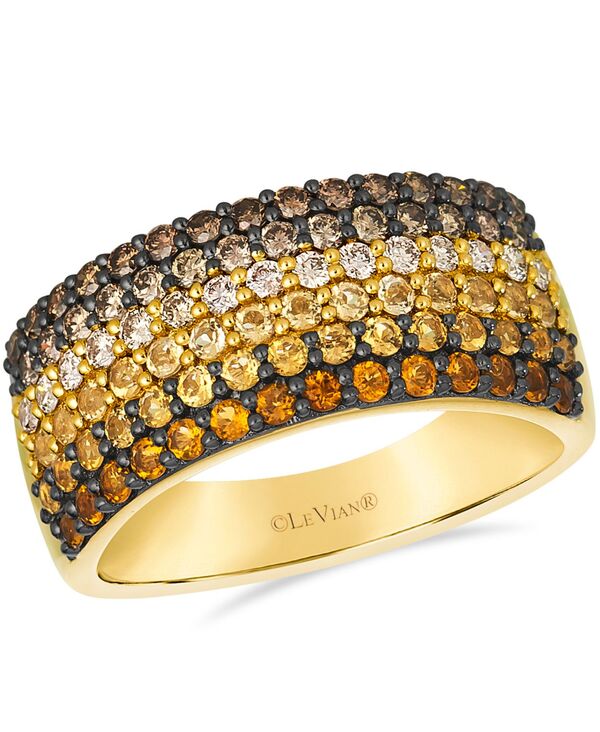 ル ヴァン レディース アクセサリー リング Le Vian Citrine Ombre (0.55 ct.w.) and Chocolate Diamond (0.63 ct.w.) Ring in 14k Honeyellow Gold イエロー