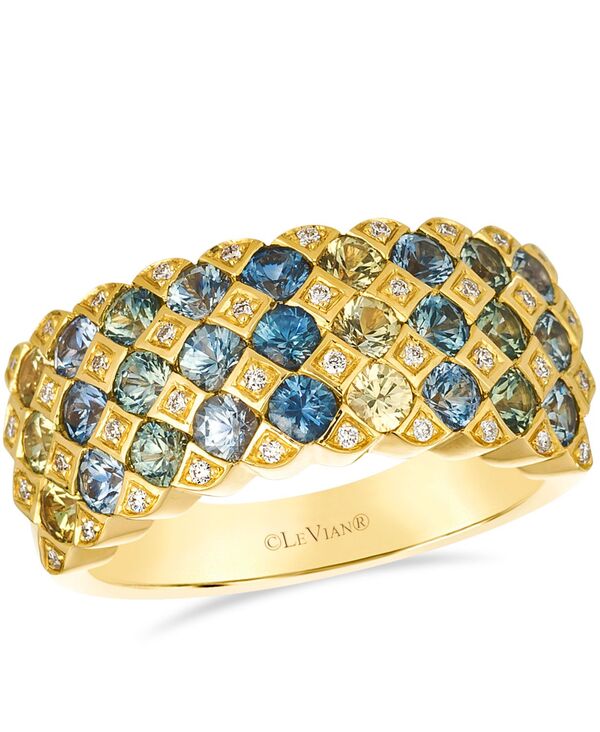 ル ヴァン レディース アクセサリー リング Le Vian Montana Sapphire (1.62 ct.w.) and Nude Diamond (0.16 ct.w.) Ring in 14k Honeyellow Gold イエロー